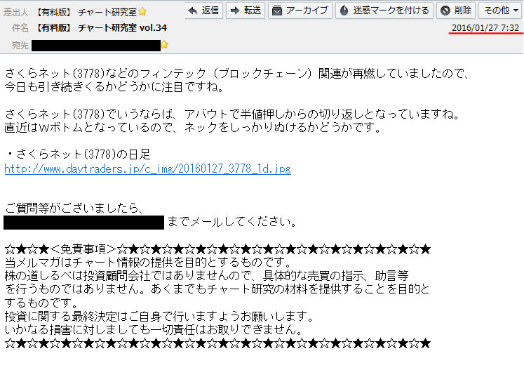 1月27日 7時32分配信のメルマガ